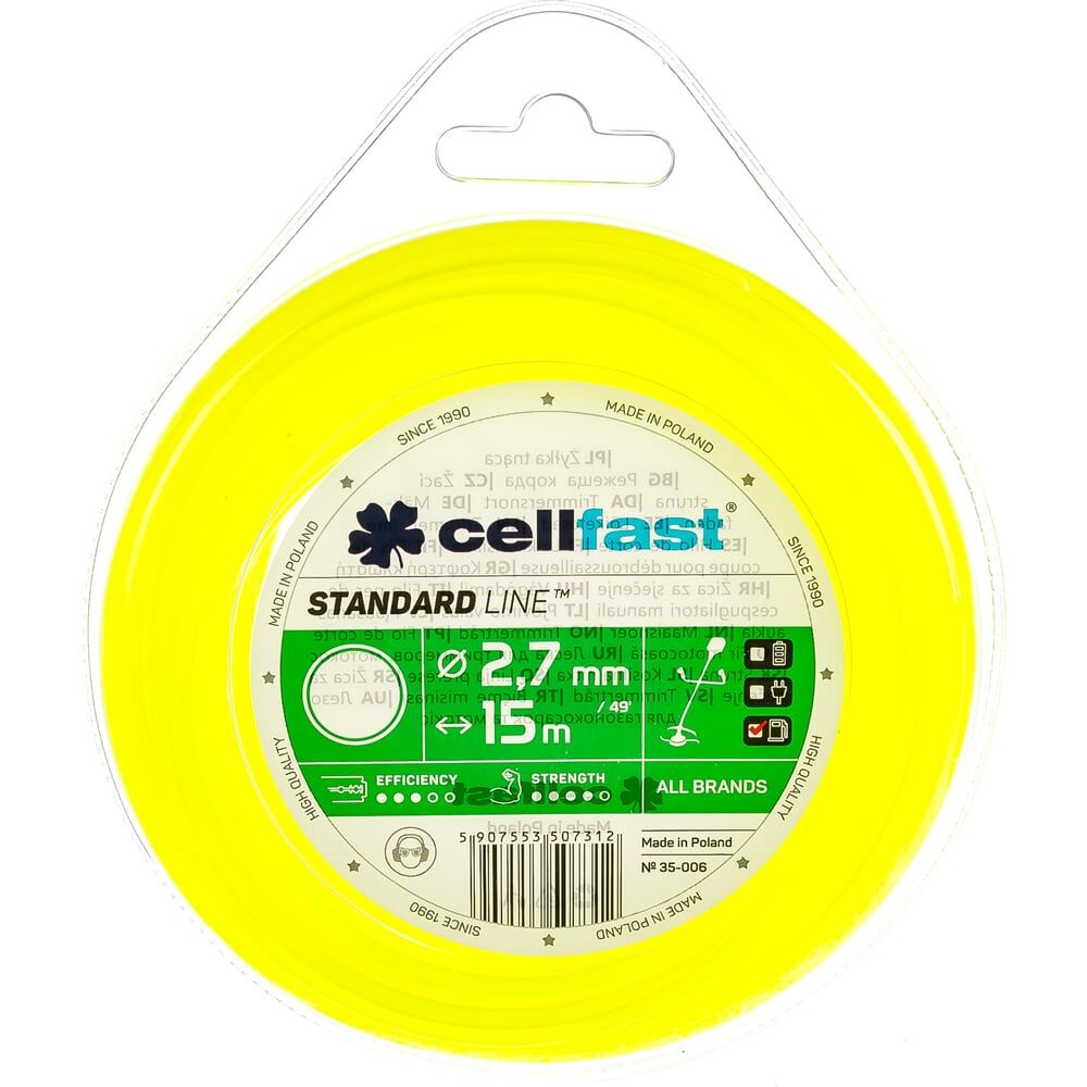 Круглая леска для триммеров Cellfast 35-006