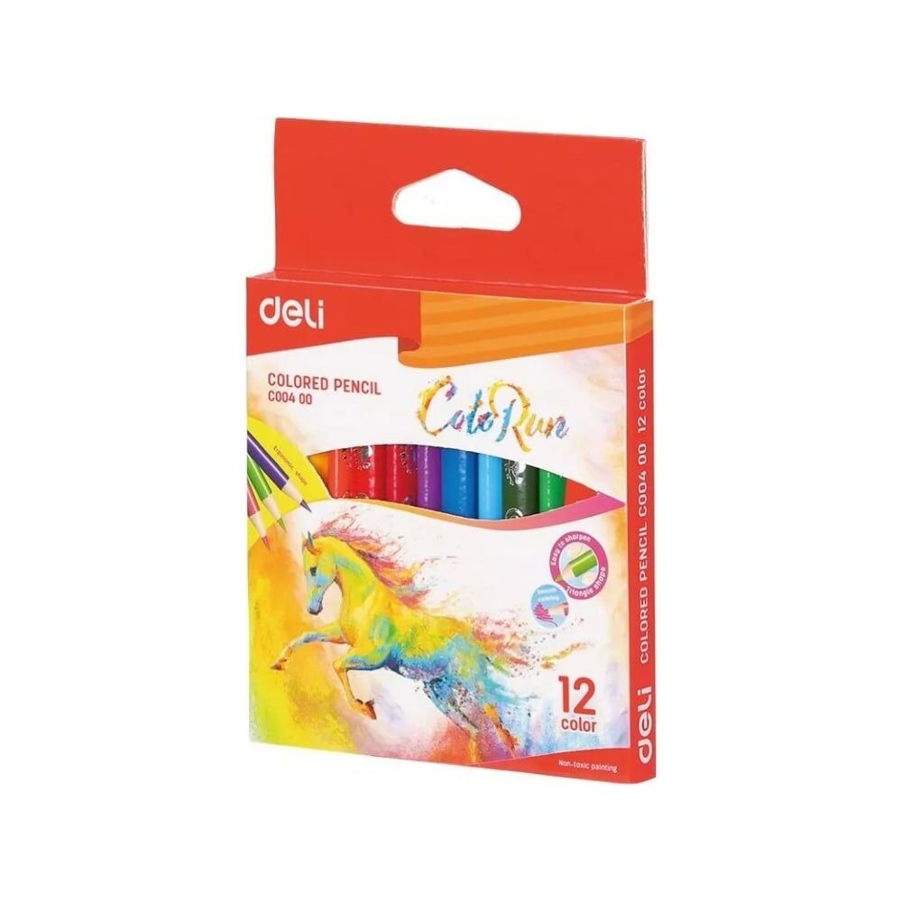 Цветные карандаши DELI EC00400 ColoRun