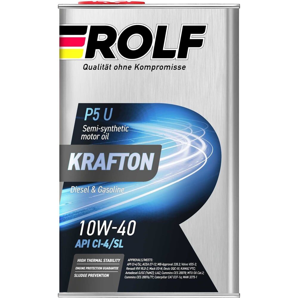 Полусинтетическое моторное масло Rolf KRAFTON P5 U 10W-40