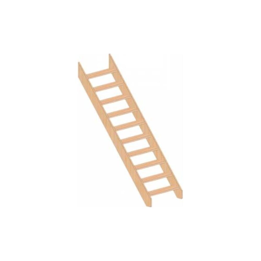 Прямая деревянная лестница ТДВ ЛМО-09 "Нормандия"