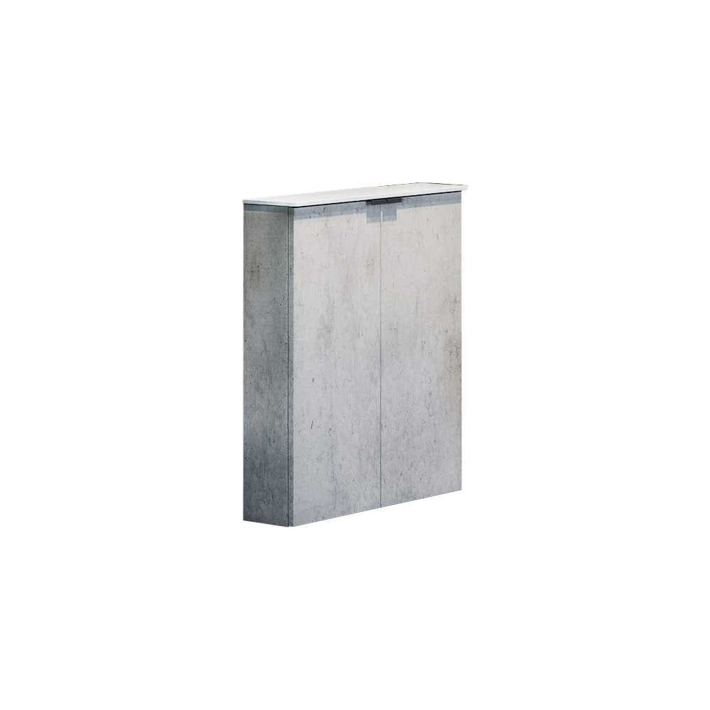 Подвесной шкаф Comforty Моно-60 бетон светлый с белой столешницей