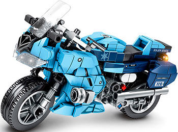 Игрушка конструктор Sembo Block 701203 полицейский мотоцикл 321 деталь