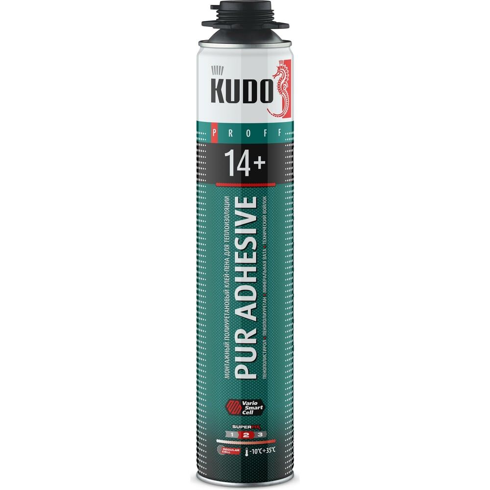 Всесезонный полиуретановый монтажный клей-пена KUDO PROFF 14+ APS
