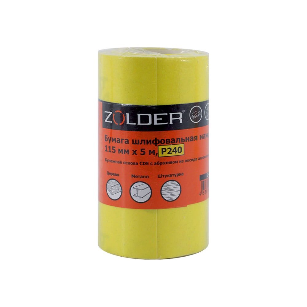 Наждачная шлифовальная бумага ZOLDER Z-105-5-240