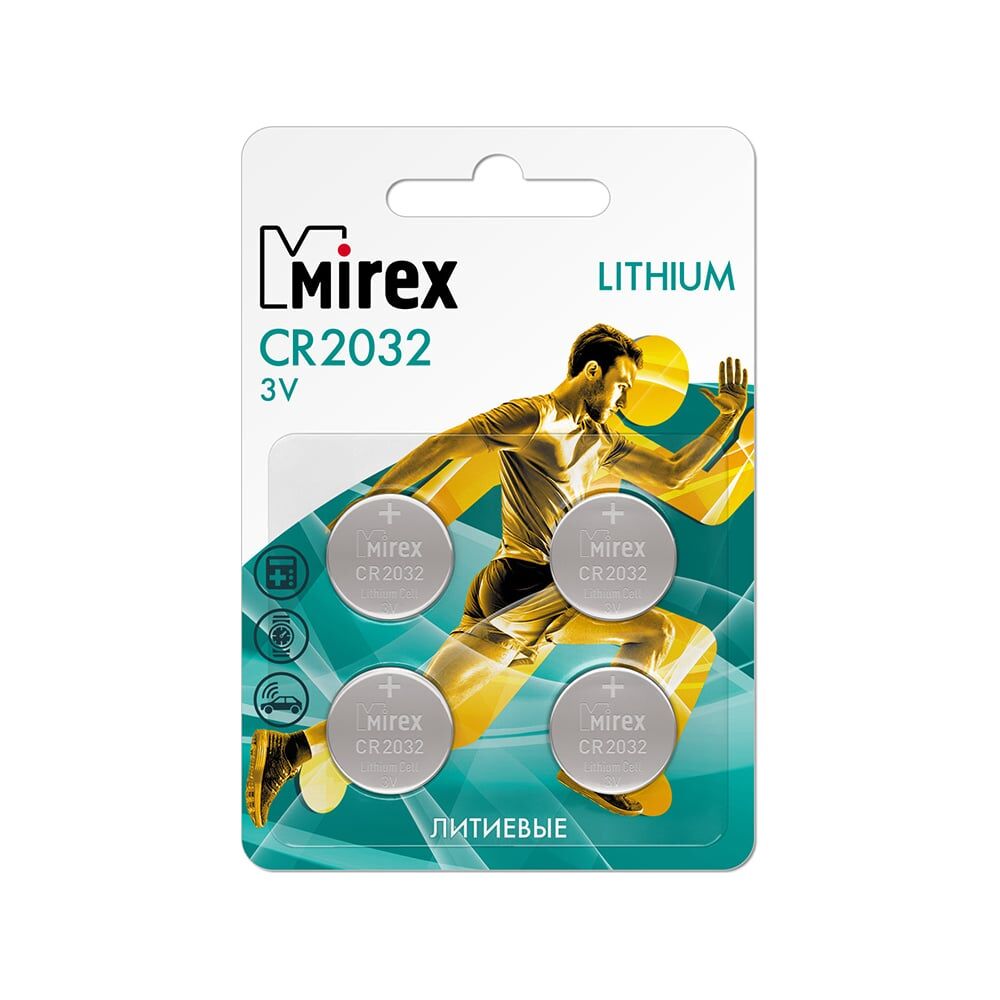 Литиевая батарея Mirex 23702-CR2032-E4