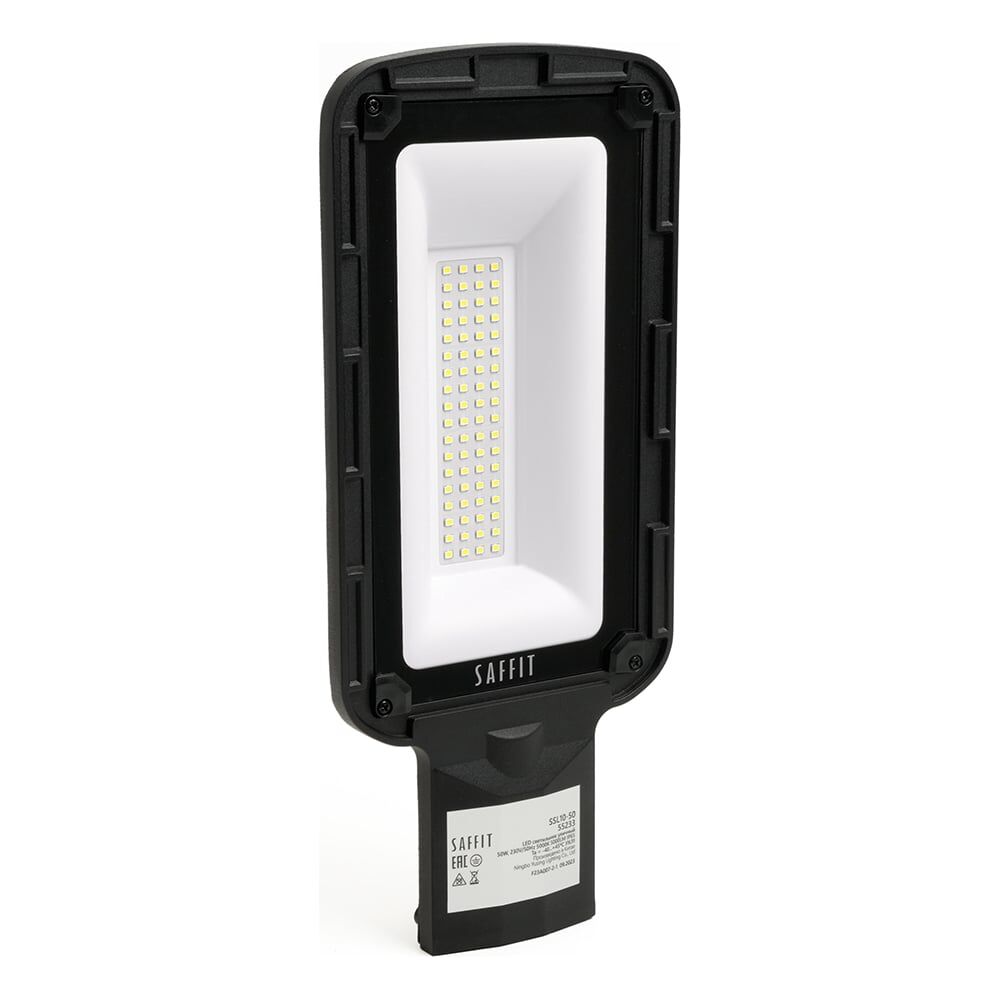 Светодиодный уличный консольный светильник SAFFIT ssl10-50 50w 5000k 230v, черный