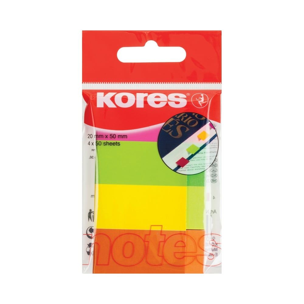 Бумажные клейкие закладки Kores Strips