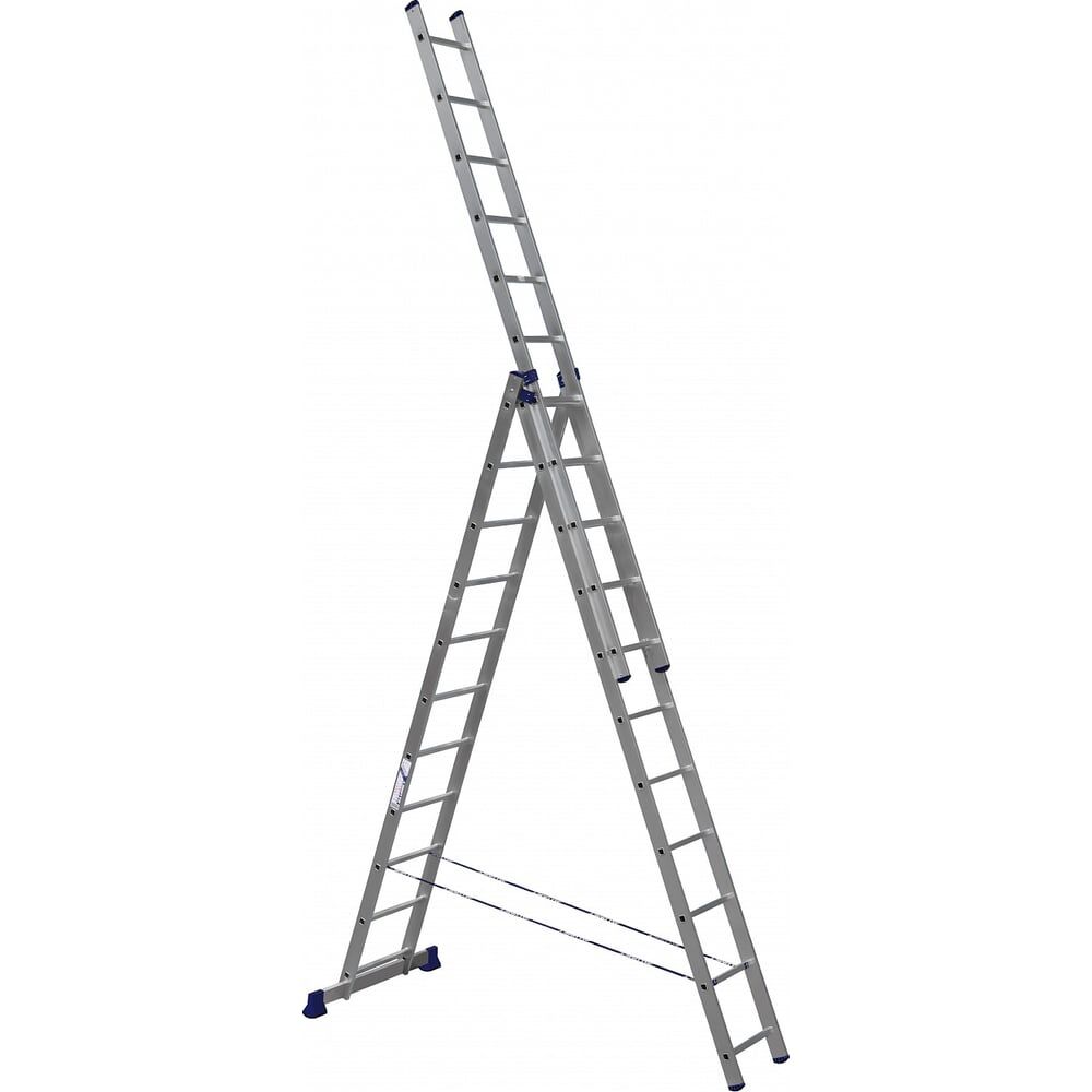 Универсальная алюминиевая трехсекционная лестница Алюмет Серия H3