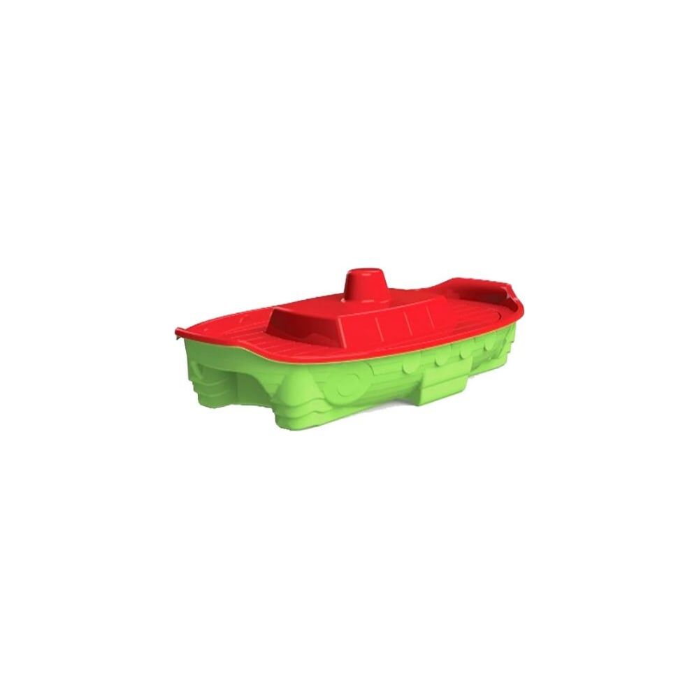 Песочница-бассейн Doloni с крышкой, красно-салатовая, 71.5х138 см
