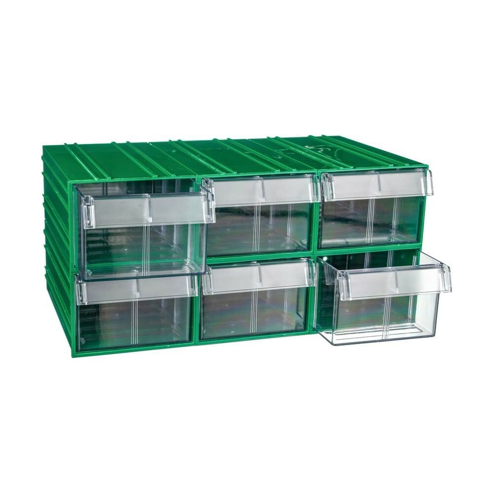 Пластиковый короб СТЕЛЛА-ТЕХНИК C-2-К6-зеленый-прозрачный