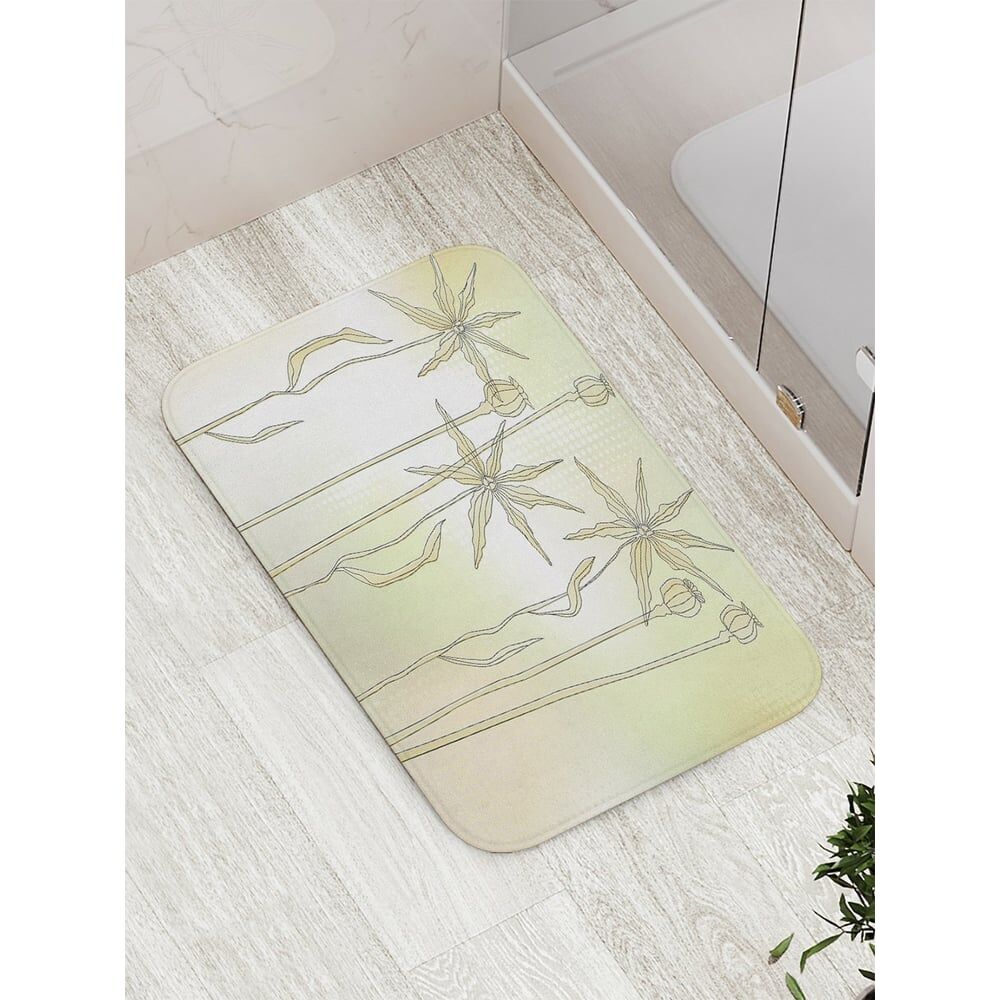 Противоскользящий коврик для ванной, сауны, бассейна JOYARTY Цветы чертополоха