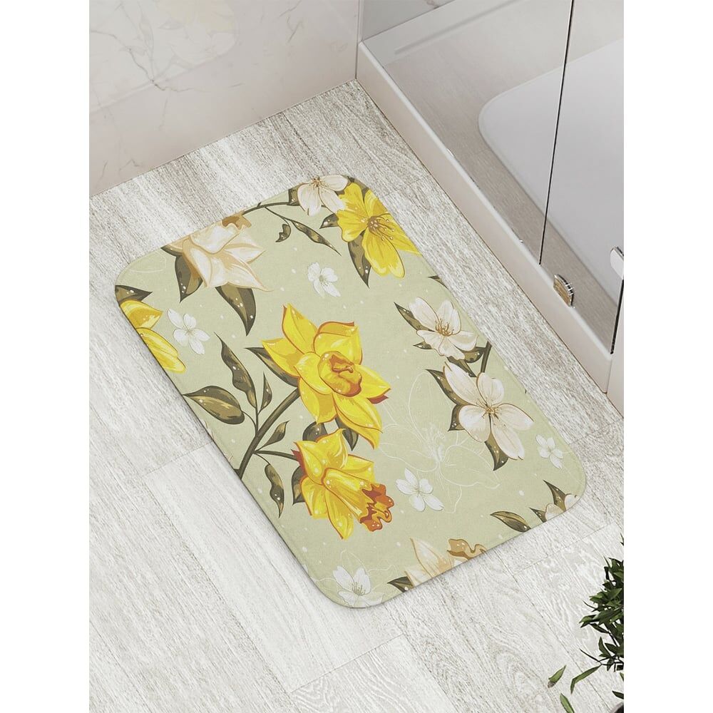 Противоскользящий коврик для ванной, сауны, бассейна JOYARTY Загадочное цветение
