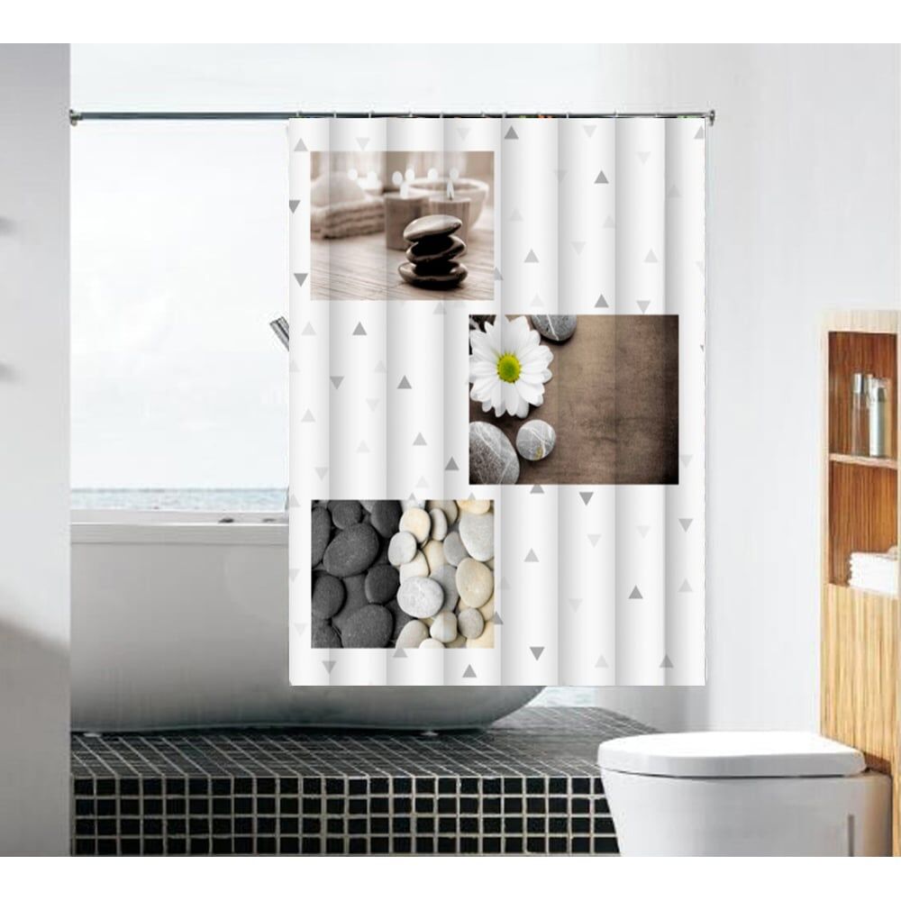 Тканевая шторка для ванной комнаты MELODIA Чистота MZ-95