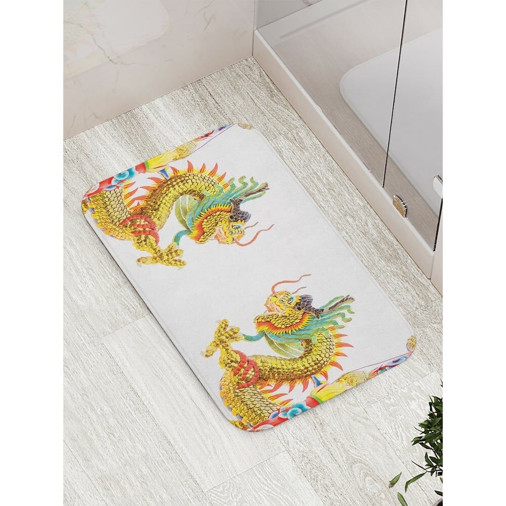 Противоскользящий коврик для ванной, сауны, бассейна JOYARTY Зеркальный дракон