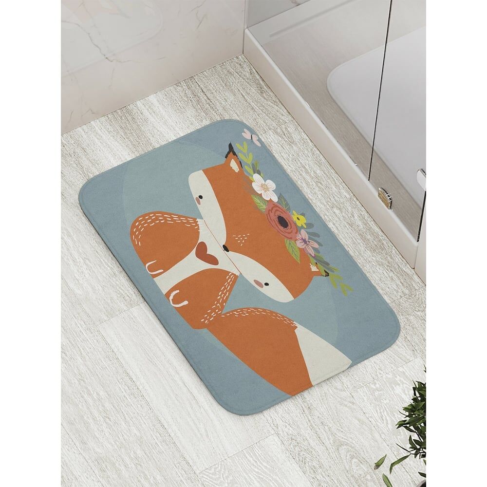 Противоскользящий коврик для ванной, сауны, бассейна JOYARTY Скромная лисичка