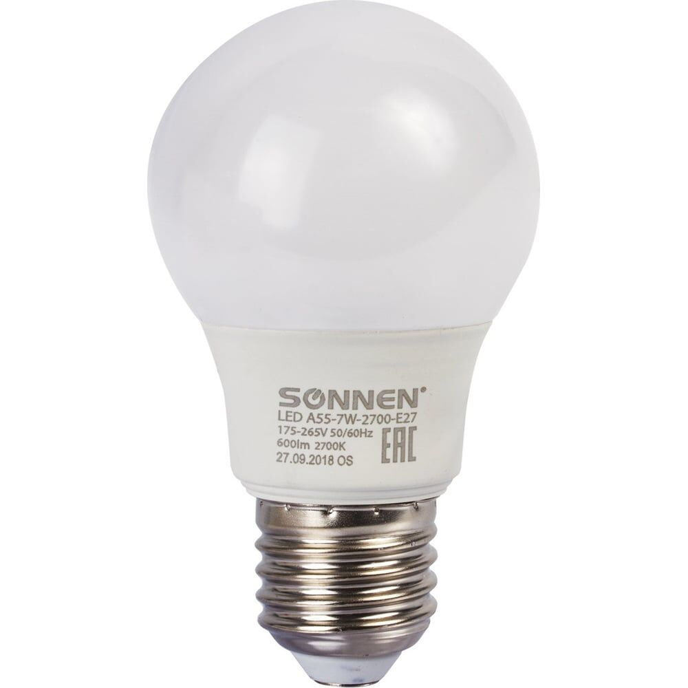 Светодиодная лампа SONNEN LED A55-7W-2700-E27