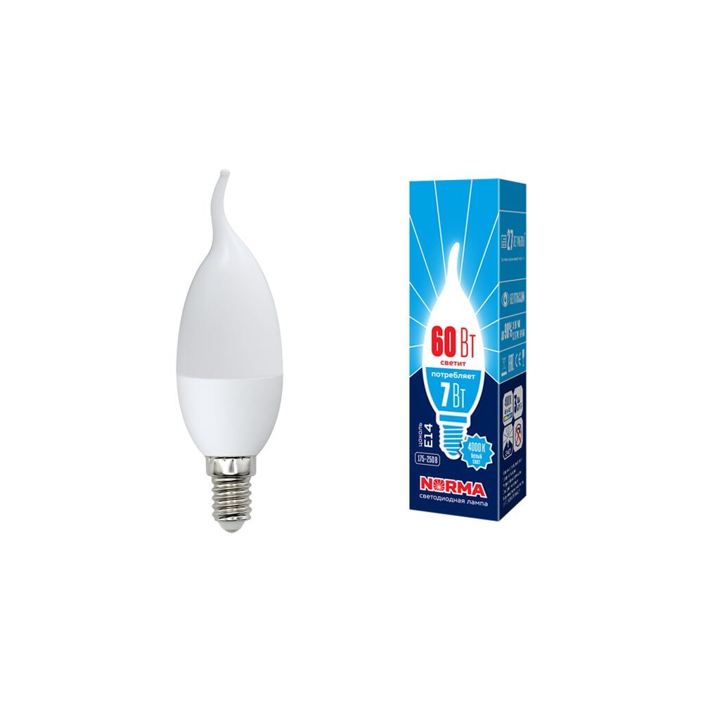 Светодиодная лампа Volpe LED-CW37-7W/WW/E14/FR/NR