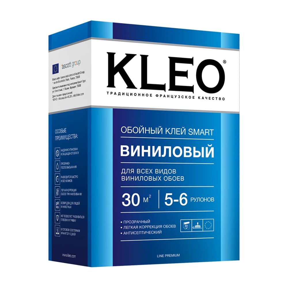Сыпучий клей для виниловых обоев KLEO 020 SMART 5-6
