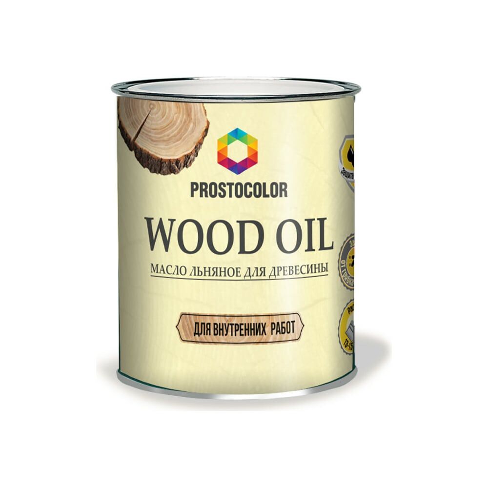 Льняное масло для древесины ПРОСТОКОЛОР WOOD OIL