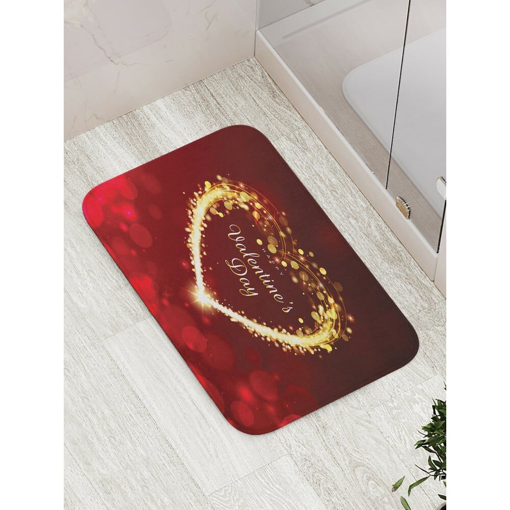 Противоскользящий коврик для ванной JOYARTY Сияние сердца
