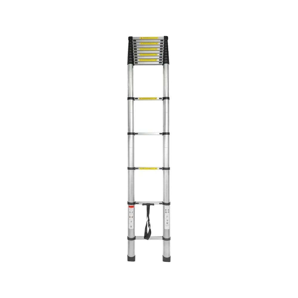 Односекционная телескопическая лестница Forsage алюминиевая, 5.8м, 15 ступенек, max нагрузка 150 кг, вес 14.3 кг f-up580