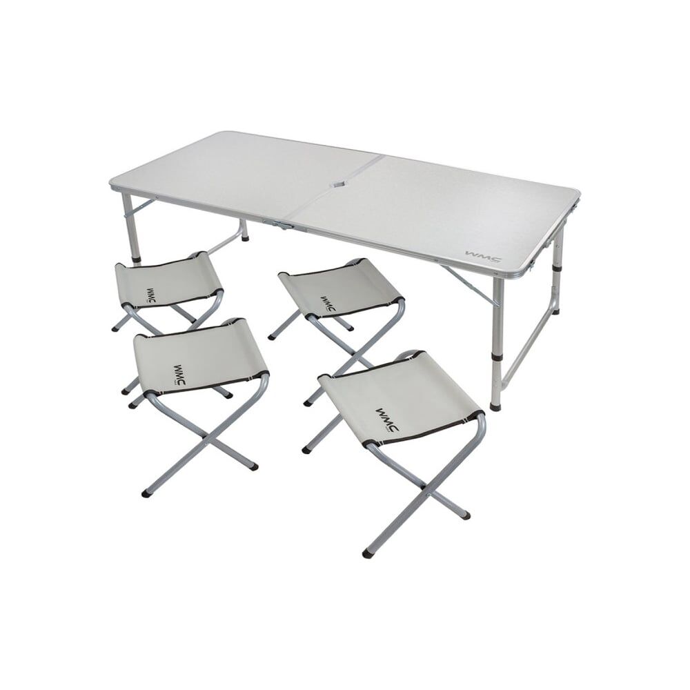 Складной стол со стульями для кемпинга WMC TOOLS 120x60x50/60/70 см WMC-09517M(56319)