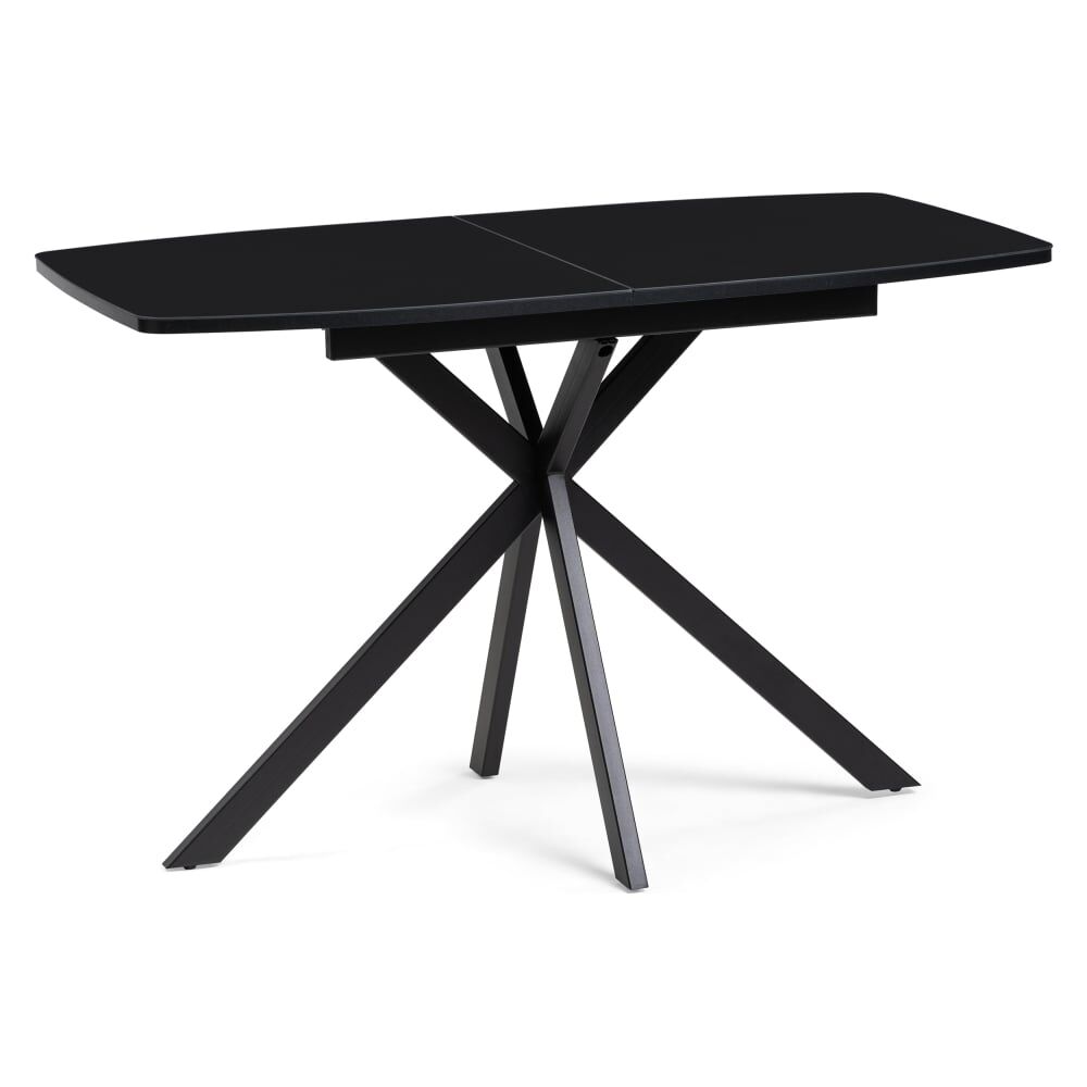 Стеклянный стол Woodville тамаса, 120(150)х70x76 см, черный 551087