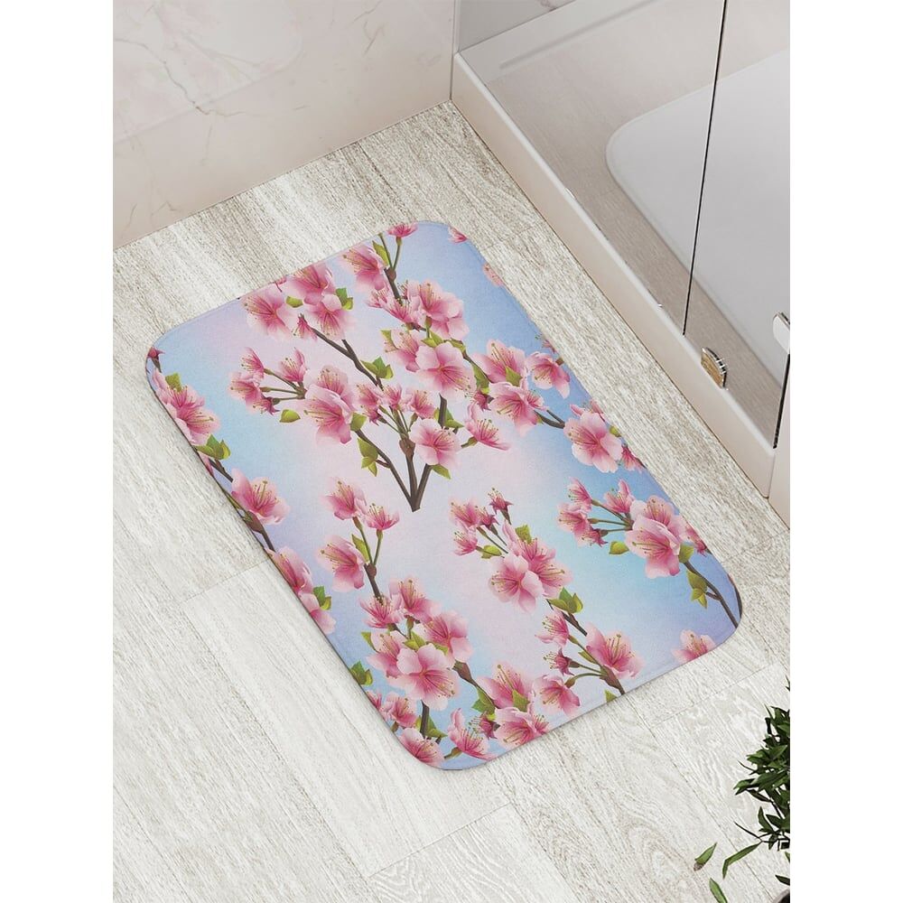 Противоскользящий коврик для ванной, сауны, бассейна JOYARTY Вишневый цвет