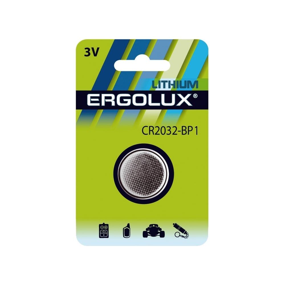 Литиевая батарейка Ergolux ergolux CR2032