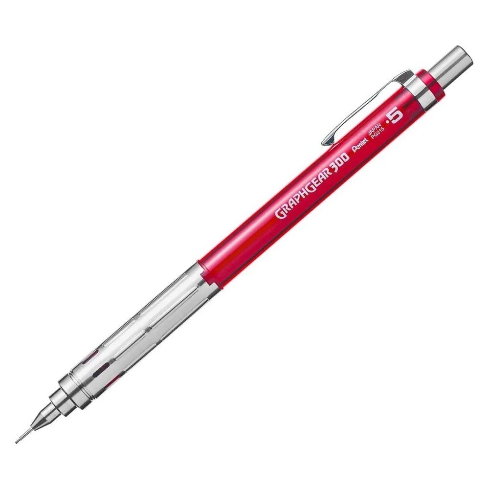 Автоматический карандаш Pentel GraphGear PG315-TBX 300 0.5 мм, красный корпус