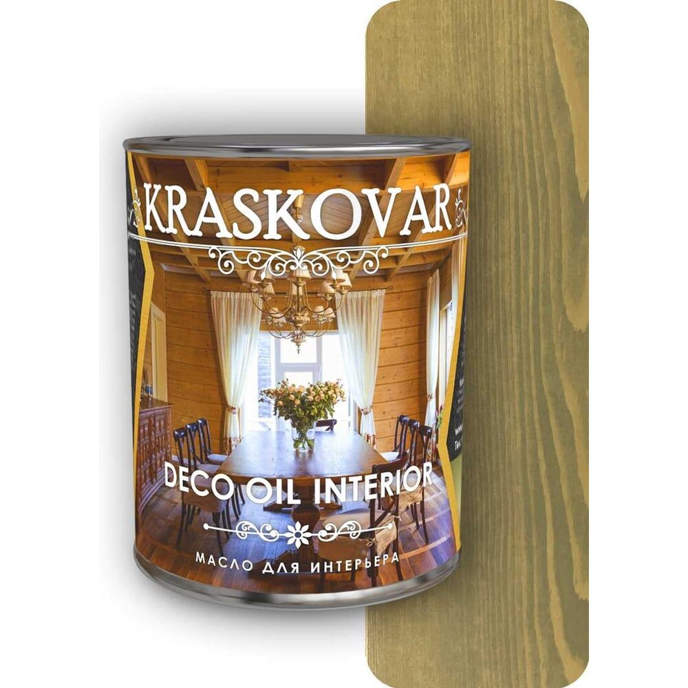 Масло для интерьера Kraskovar бамбук, 0.75 л
