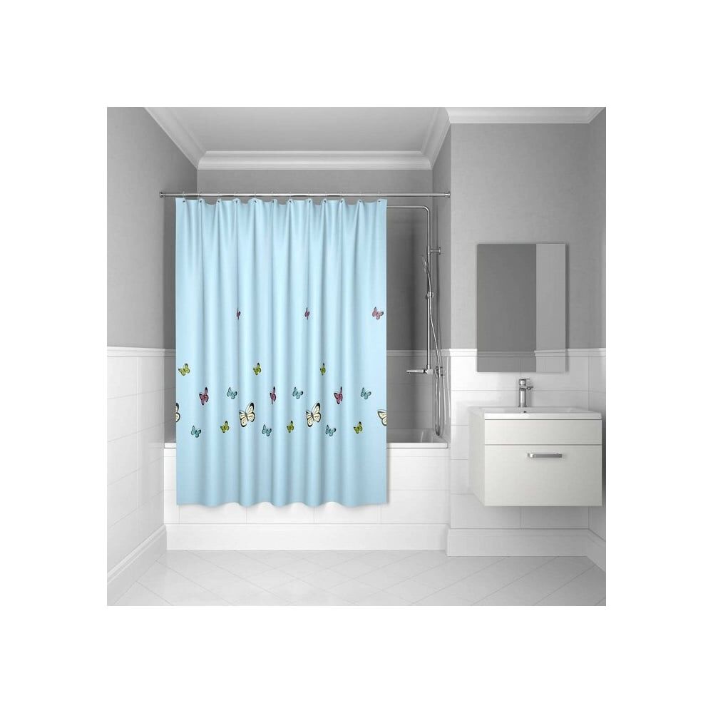 Штора для ванной комнаты IDDIS blue butterfly