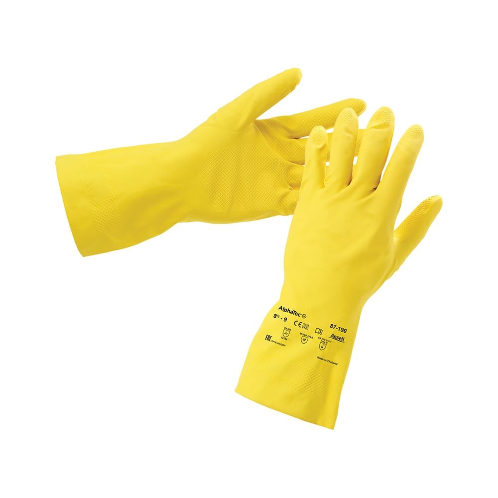 Влагостойкие химостойкие перчатки Ansell AlphaTec