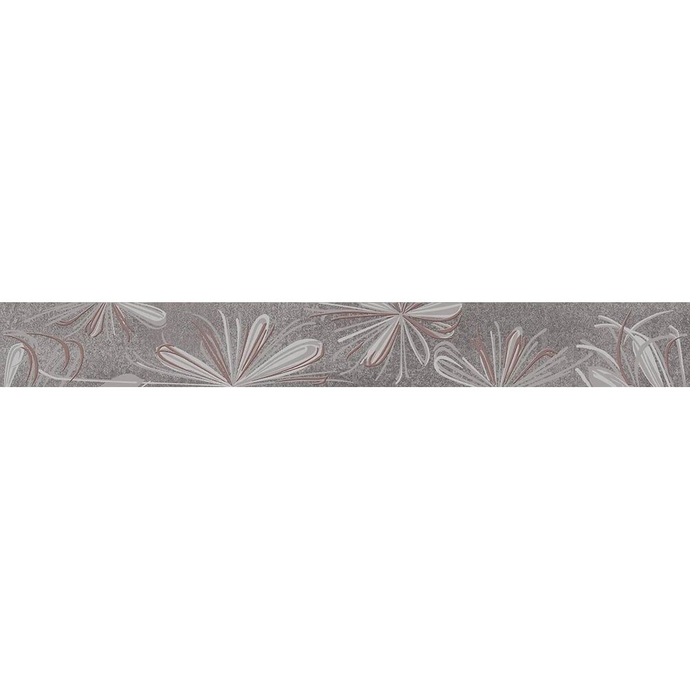 Бордюр Azori Ceramica 50,5x6,2 sonnet grey flower
