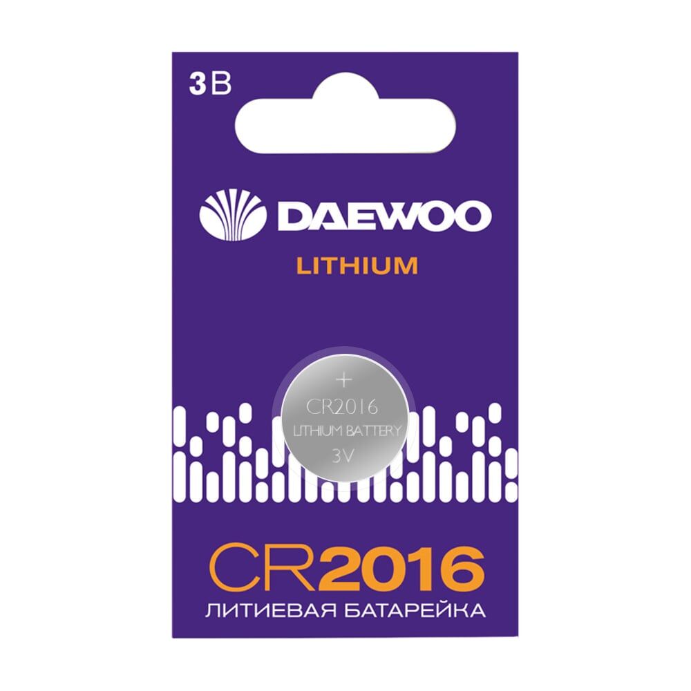 Литиевая батарейка DAEWOO CR2016 Lithium BL-1