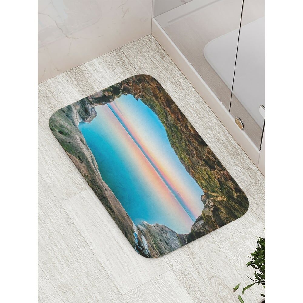 Противоскользящий коврик для ванной, сауны, бассейна JOYARTY Пещерная рамка