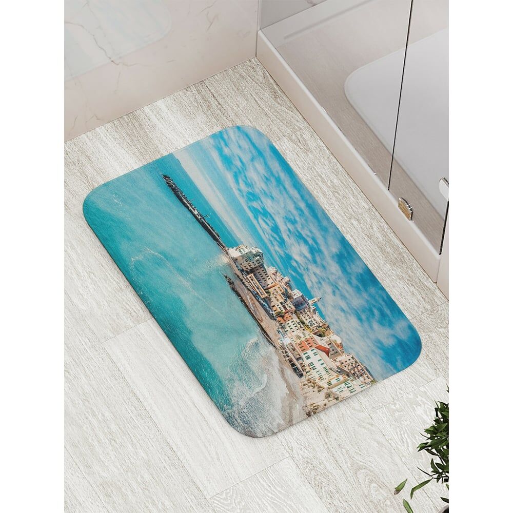 Противоскользящий коврик для ванной, сауны, бассейна JOYARTY Город на пляже