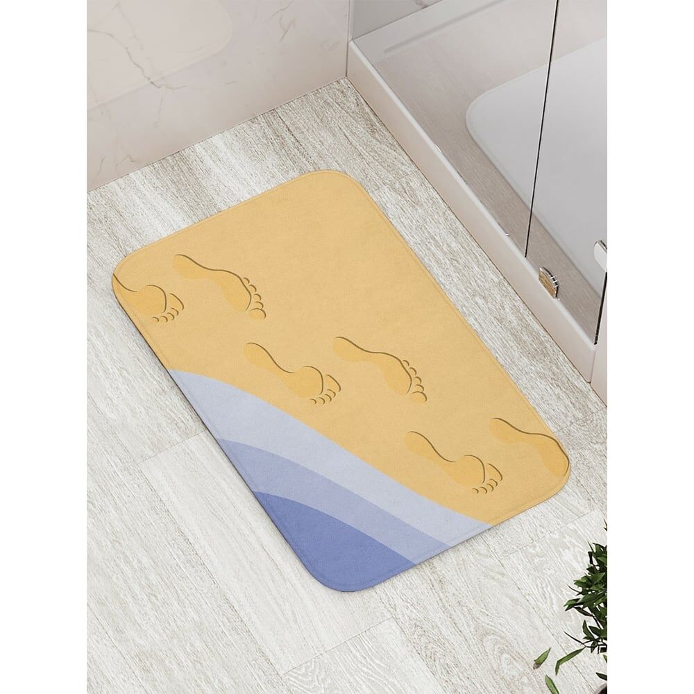 Противоскользящий коврик для ванной, сауны, бассейна JOYARTY Следы на песке