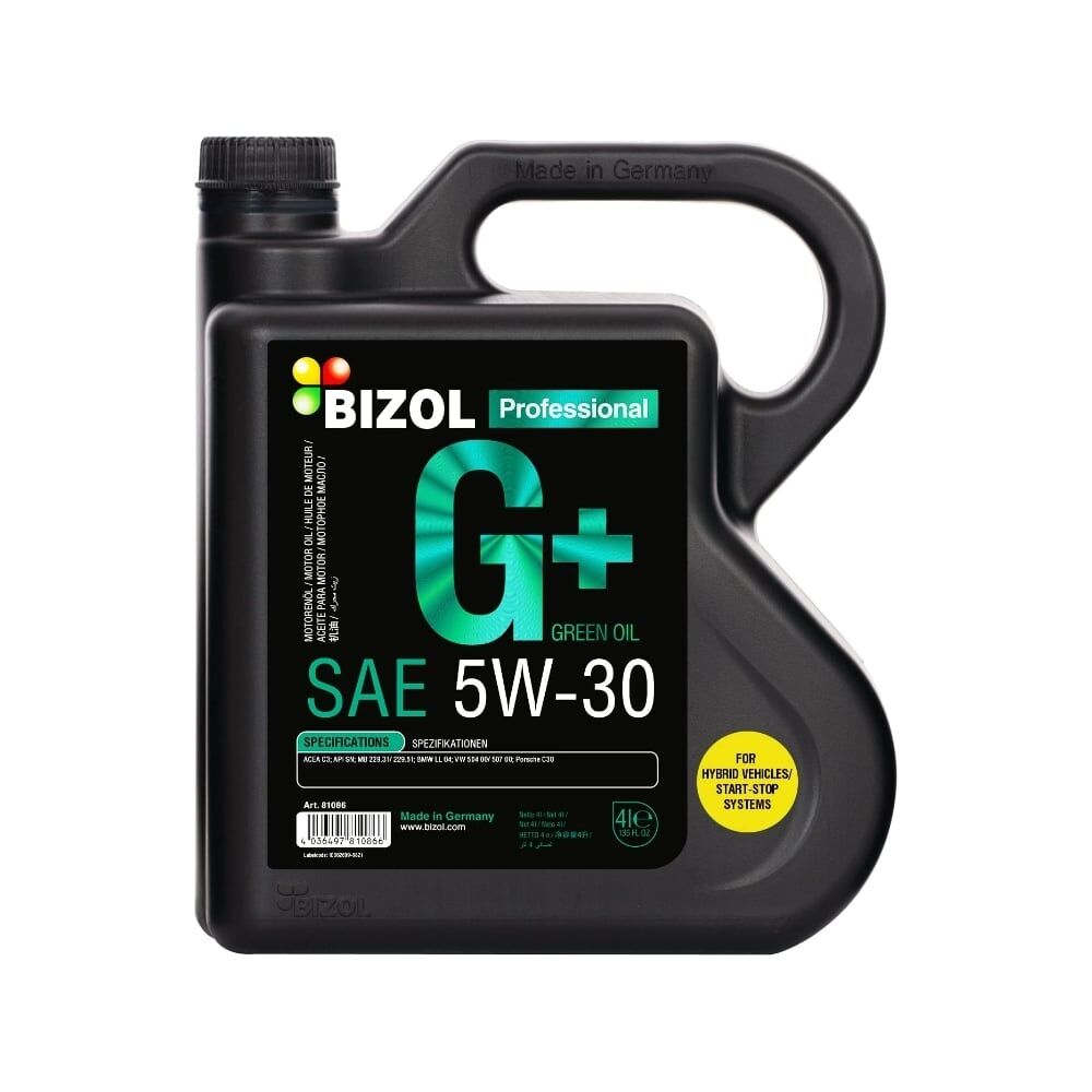 Синтетическое моторное масло Bizol Green Oil+ 5W-30