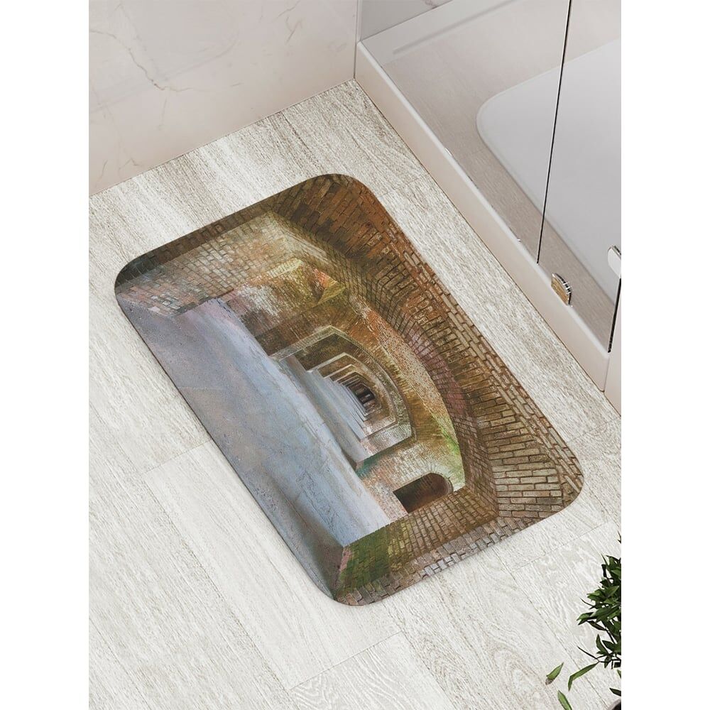 Противоскользящий коврик для ванной, сауны, бассейна JOYARTY Кирпичные коридоры