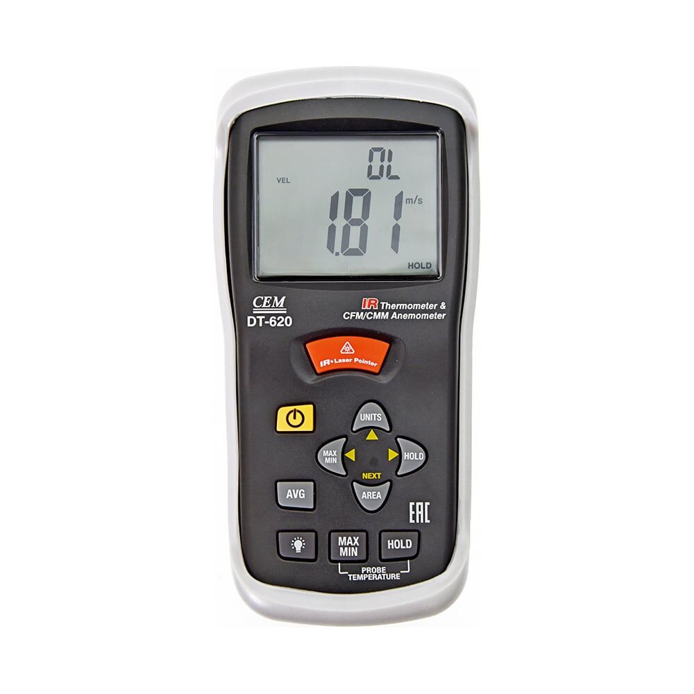 Измеритель скорости воздуха и температуры СЕМ DT-620