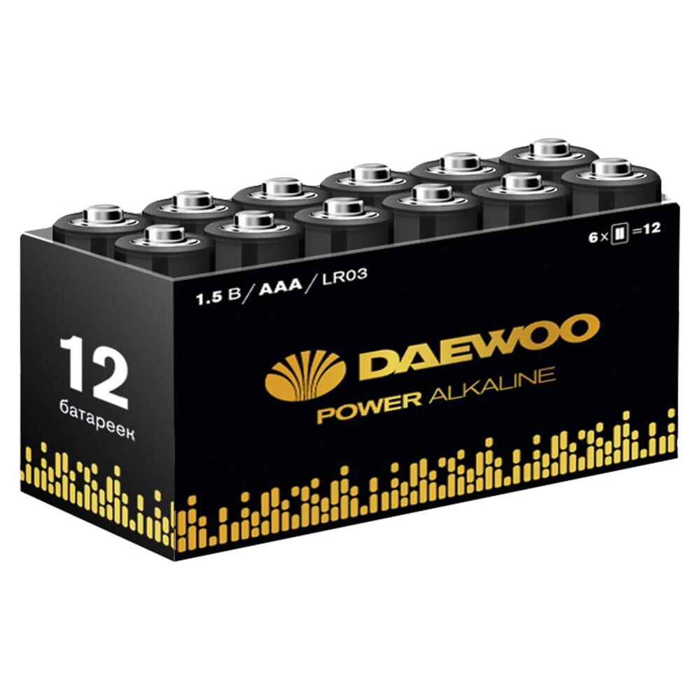 Алкалиновая батарейка DAEWOO LR03 Power Alkaline Pack-12